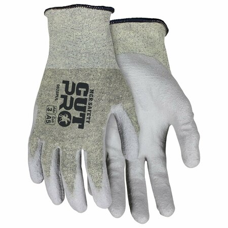 MCR SAFETY Gloves, Cut Pro, 18g Aramid liner, PU XXS, 12PK 9828PUXXS